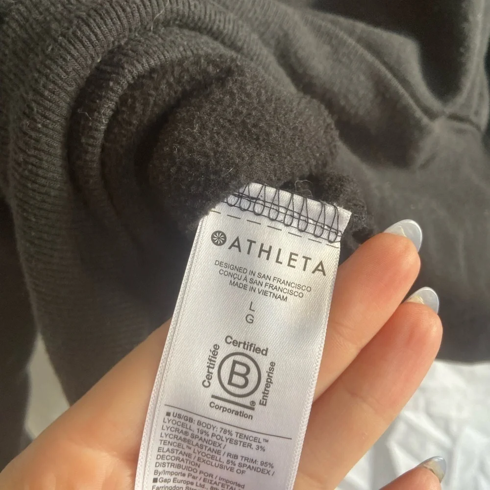 Athleta Black Balance Hoodie Jacket Size Large - Picture 7 of 13